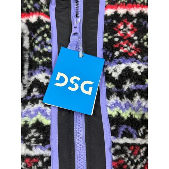 DSG Youth Girls Size S Cozy Fleece Full Zip Jacket Funky Fair Isle NWT - Picture 10 of 10